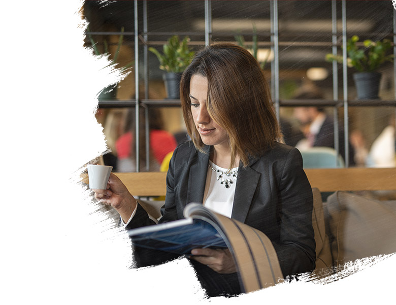 A girl reading a book