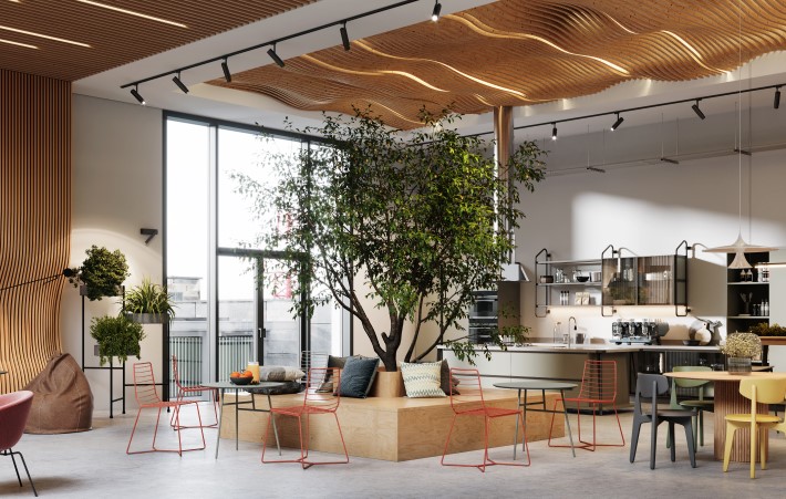 interior, business, offices, design, green