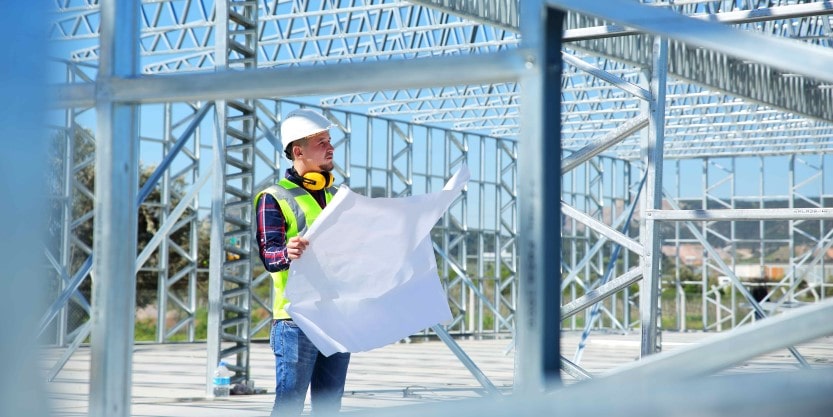 Man working on industrial site