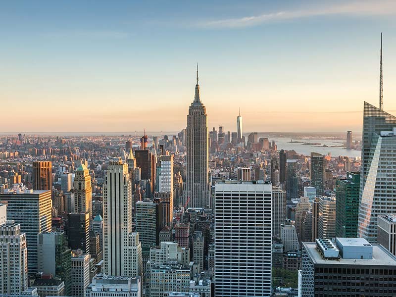 Empire State building and skyline, New York, USA