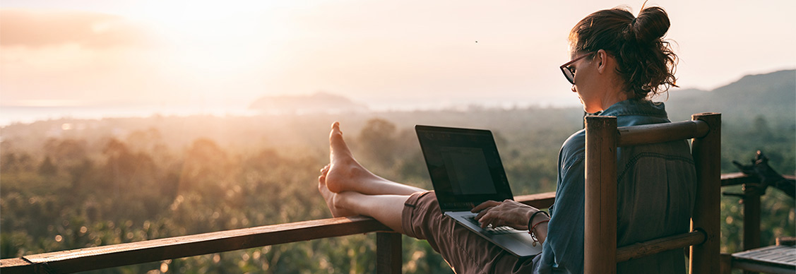 Women working with a laptop